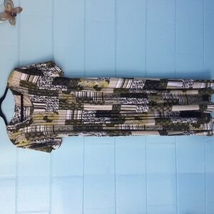 Vintage 90's J.B.S. Patchwork Dress Size 14